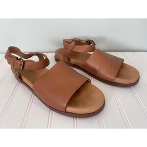 Madewell Brown Leather Ankle Strap Sandals